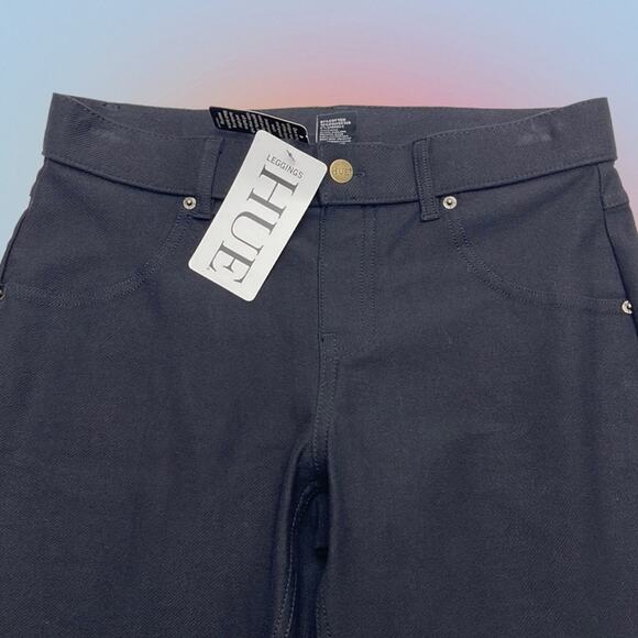 HUE Women’s Small Black Denim Leggings - Picture 1 of 5